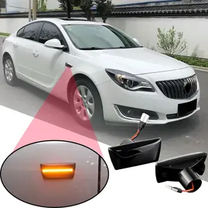 2Pcs Dynamic Sequential LED Turn Signal Lights, Blinker Lights | Fits Cadillac CTS/BLS Buick Regal/Cascada Opel/Daewoo/Chevrolet/Saturn 2004-2019 15SMD Amber Sequential Flash PMMA+ABS Durable Material Plug & Play No Modification