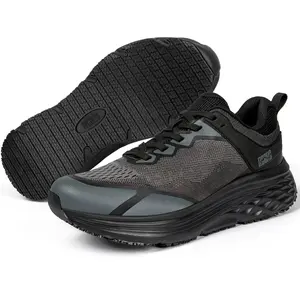 R CORD Women’s Non Slip Work Shoes, Water-Repellent Slip Resistant Kitchen Shoes with Arch Support, Breathable Lightweight Comfort Shoes for Chefs, Nurses, Restaurant & Service Workers