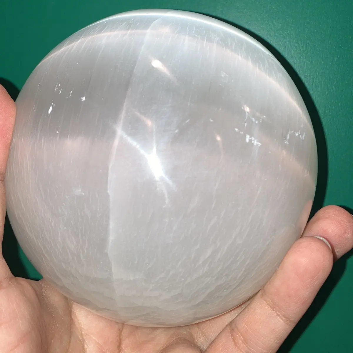 XL selenite sphere Handmade