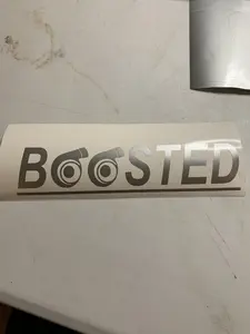 BOOSTED with Twin turbo Vinyl Decal BOOSTED with Twin turbo Vinyl Decal