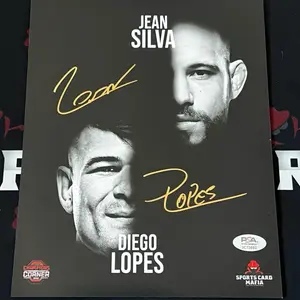 Diego Lopes Jean Silva dual autograph 8x10