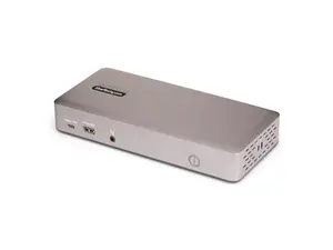 Startech 150NUSB4DOCKTRI Triple-Monitor USB4 Docking Station, 4K 60Hz HDMI or DisplayPort, 100W Laptop Charging, 2.5GbE, USB-C Multi-Monitor Dock - Space Gray