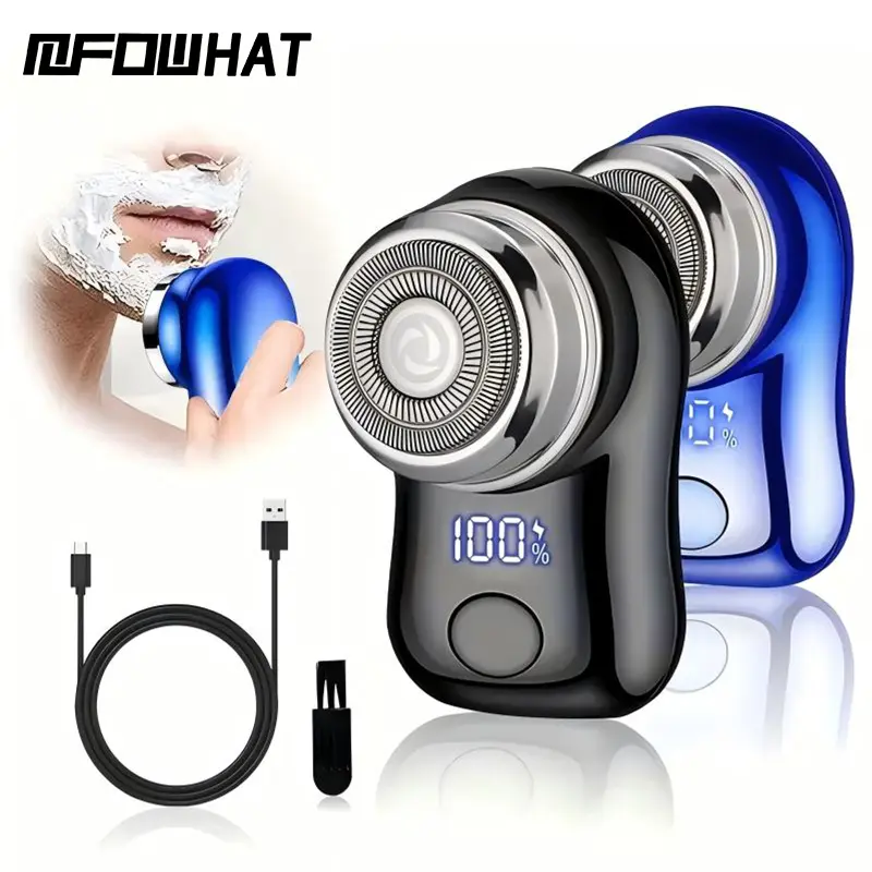 MFOWHAT Digital Display Mini Shaver - Double Ring Blade with Sharp Mesh, Best Gift for Men and Boys MFOWHAT Digital Display Mini Shaver - Double Ring Blade with Sharp Mesh, Best Gift for Men and Boys