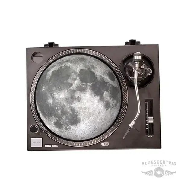 Graphic 3D Moon Vinyl Record Turntable Slip Mat