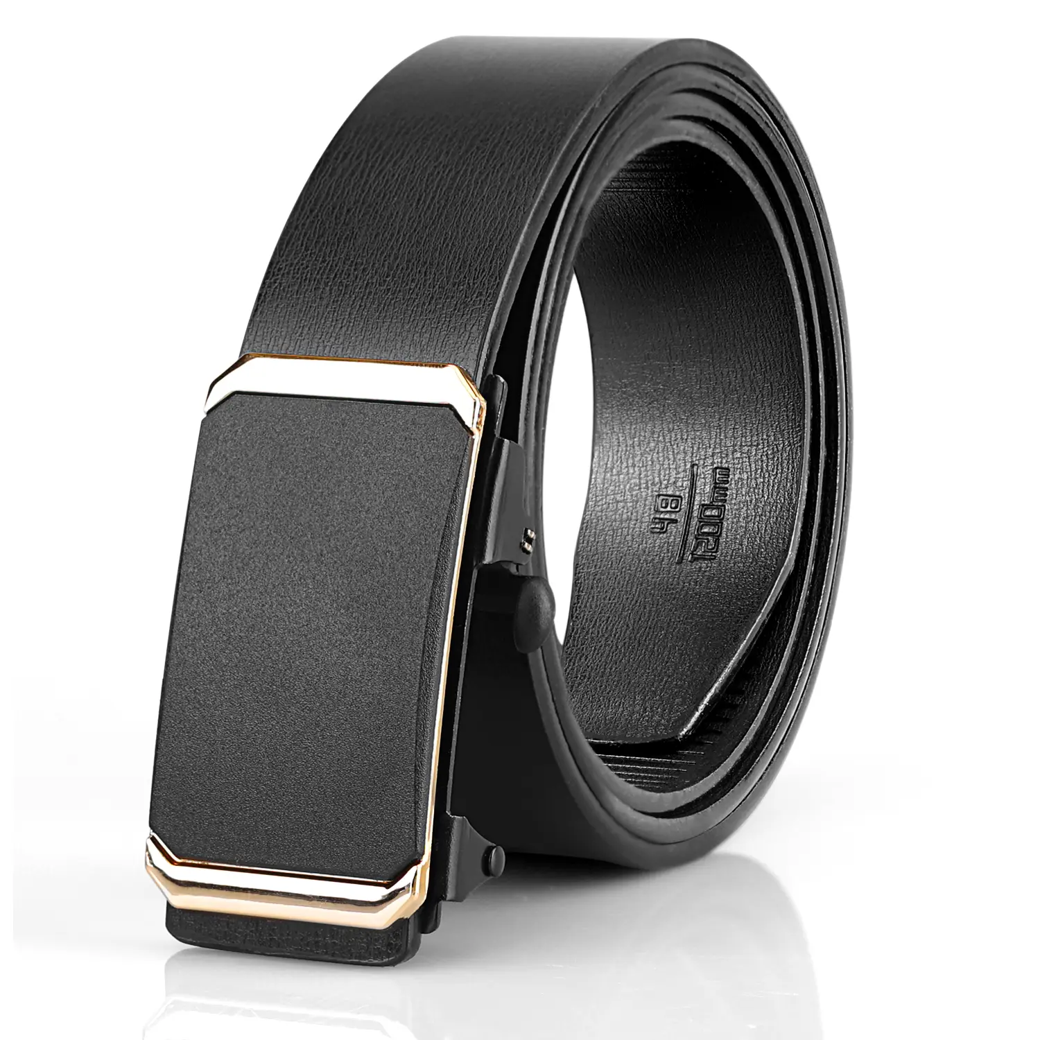 men's dress belts with gold buckle 1.25
