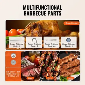 VEVOR Shawarma Grill Machine, Chicken Shawarma Cooker Machine Countertop, Electric Stainless Steel Broiler Gyro Rotisserie Oven Doner Kebab Machine, for Home Restaurant Kitchen Parties