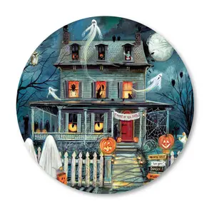 Courtside Market Haunted House I 15x15 Circular Panel