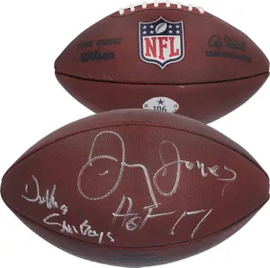 Jerry Jones Dallas Cowboys Autographed Game-Used Football from the 2023-24 NFL Season with Multiple Inscriptions - #106 - Fanatics Authentic Certified