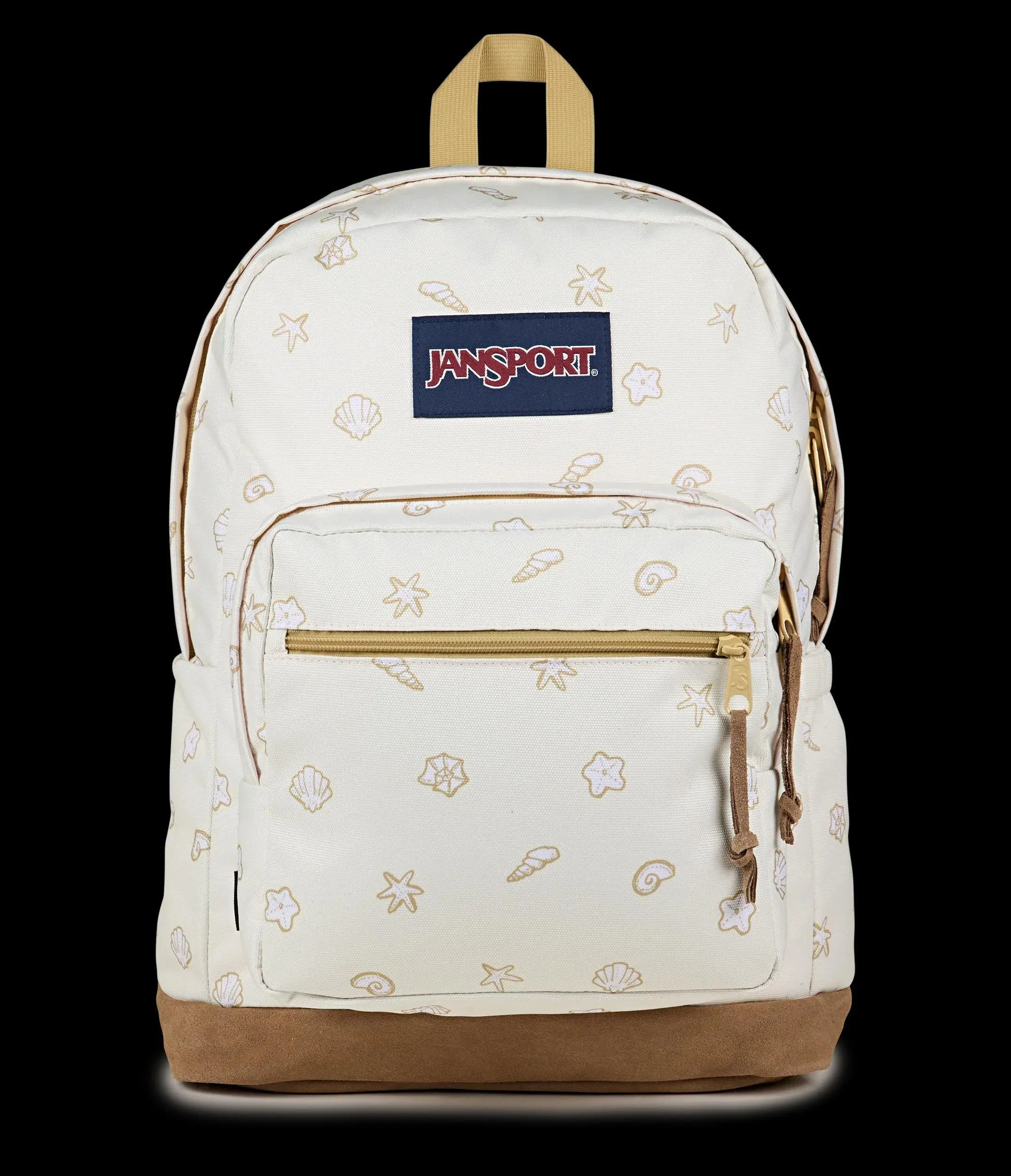 Jansport big student backpack Classic Suede Bottom Letter Patch College Backpack Large Capacity 15 Inch Laptop Student Daypack With Side Water Bottle Pocket