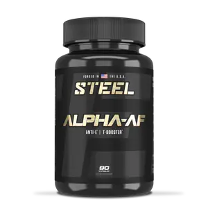 STEEL ALPHA-AF Anti-E/T-Booster Formula - 90 Capsules for Enhanced Physical Function & Natural T-Boost - Comprehensive PCT Supplement - Healthcare