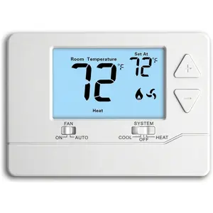 Thermostat for Home Non-Programmable Single-Stage Systems 1 Heat / 1 Cool Easy DIY White Backlight
