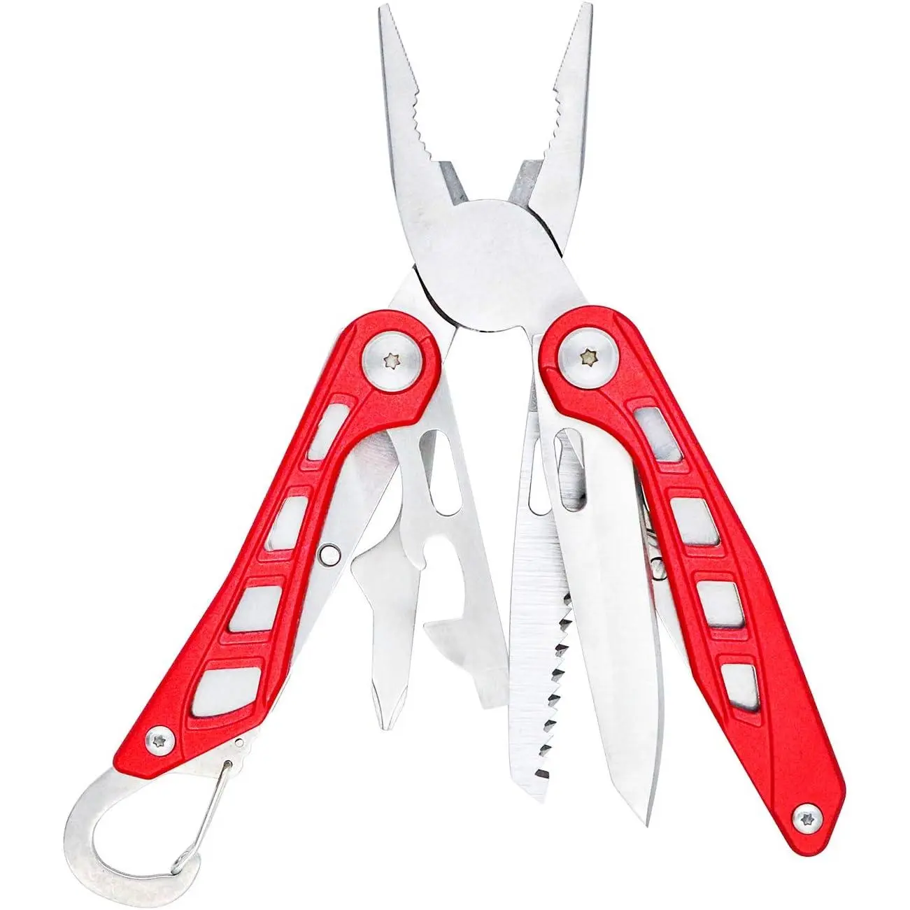 8-in-1 Multitool Safety Lock with Nylon Sheath, Red
