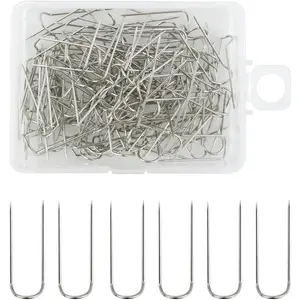 100 count U Shaped Fork Pins for Sewing Double Blocking Pins U-Pins for  Display Craft DIY Multipurpose Straight Pins for Fabric Quilting Crafts Making  Decor Needlecrafts Pin U Pin