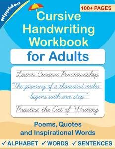 Cursive handwriting workbook for Adults: Learn to write in Cursive, Improve your writing skills & practice penmanship for adults (Master Print and Cursive Writing Penmanship for Adults) - Paperback