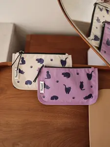 Portable Travel Ticket Document Card Earphone Cable Storage Bag, Lightweight Small Slim Multi-Functional Organizer Pouch Mini Inner Pocket, Zipper Pouches