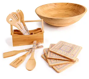 BergHOFF 12Pc Bamboo Entertaining Set
