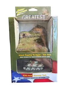 Johnny Lightning Island Hopping To Japan/Iwo Jima WW2 M4A3 Sherman Tank Diecast