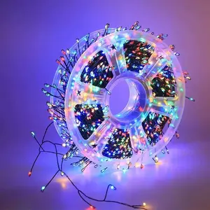 1PC 50/100LED Copper Wire Firefly String Lights, USB Powered Fairy Lights with Remote, LED Christmas Firework Lights, 8 Lighting Modes, for Wedding Bedroom Garden Christmas Tree Holiday Decoration