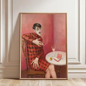 Otto Dix Portrait of the Journalist Sylvia von Harden wall art poster print, Otto Dix Home decor | Unframed 1
