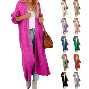 【Clearance】Imily Bela Women's Oversized Long Cardigan Sweaters Long Sleeve Split Open Front Drape Knit Duster Coat