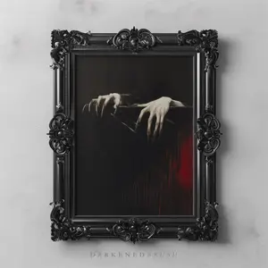 Unframed, Room Decor, Clawed Hands Dracula Vampire Print, Gothic Art Dark Cottagecore Print, Moody Wall Art, Halloween Decor, Occult Art Poster Gothic Home Decor