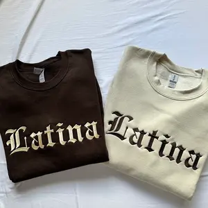 Latina Embroidered Sweatshirt, Latina Woman Sweatshirt, Latina Girl Sweat, Cute Latina Sweatshirt