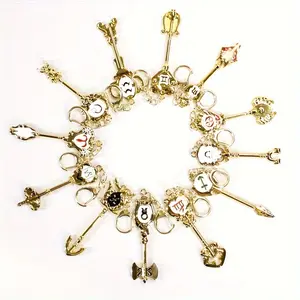 Hot Anime Peripheral 12 Constellation Keychain Role Play Props Accessories Men's Keychain 12 Sets