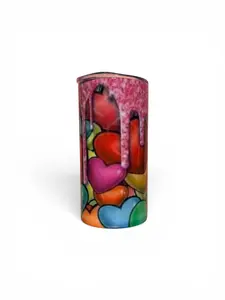Colorful Heart Stainless Steel Tumbler – 12oz Insulated Skinny Cup