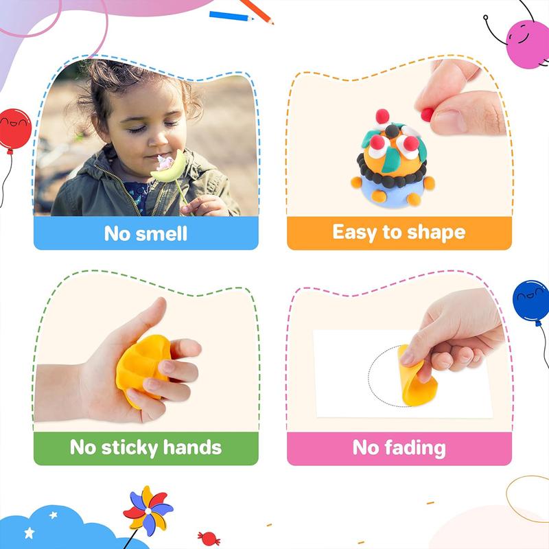 Modeling Clay for Kids DlY Starter Kits, 12/24 Color OvenBaked Model Clay, Non-Toxic, Non-Sticky, with SculptingTools, ldeal Gift,model clay