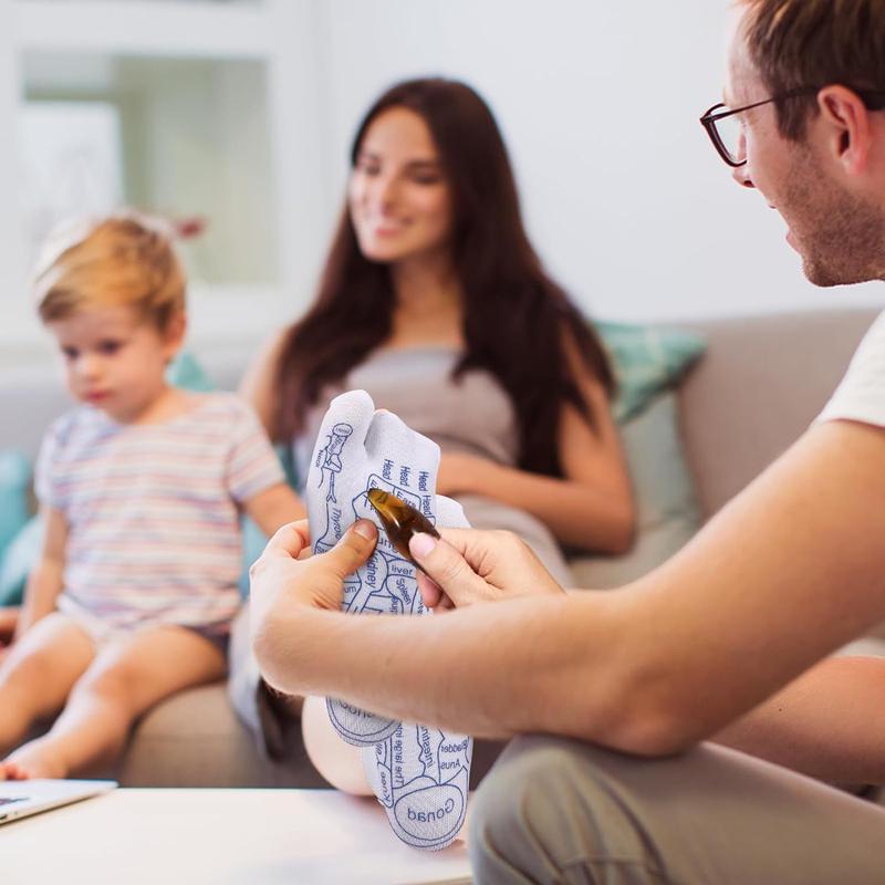 Reflexology Bliss Sock Set - Relieves Body Stress & Aches with Massage Tool, Acupressure, Feet Acupuncture Point Massage Pen, and Trigger Health & Wellness - Promotes Relaxation, Improves Circulation, and Boosts Energy