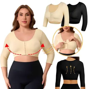Women Arm Shaper Post Surgery Push Up Bra Tops Compression Arm Front Closure Control Seamless Waist Trainer Corset