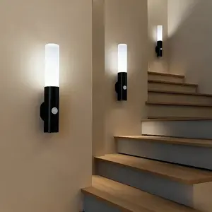 1PC Motion Sensor Night Lights LED Rechargeable Magnetic Wall Lights Easy to Install And Portable Easy Design Suitable for Hallways Bedrooms, Stairs Bathrooms - Ideal As Holiday Gifts for Valentine'S Day, Independence Day, And Christmas