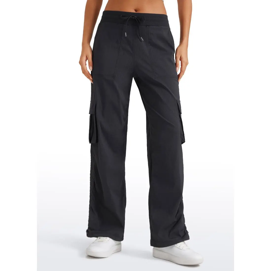 CRZ YOGA Cargo Joggers for Women Lightweight Ruched Workout Casual Travel Athletic Hiking Pants with Pockets