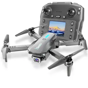 Foldable HD Camera RC Drone, Quadcopter with Screen Remote And Simple Control Buttons, One Key Start, Perfect Holiday Gift for All Ages, TongLi TL Series Drone
