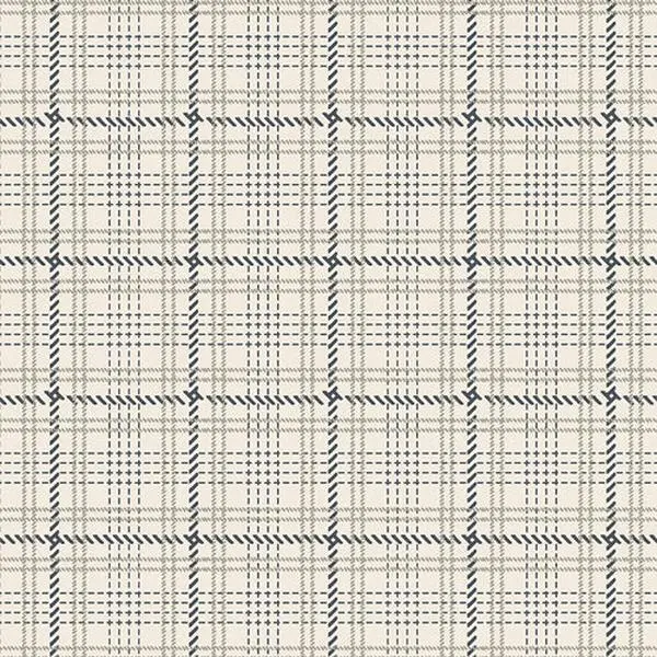 Fabric Art Gallery Oatmilk Crosshatch Plaid Highland Flannel by the Quarter Yard F-12805