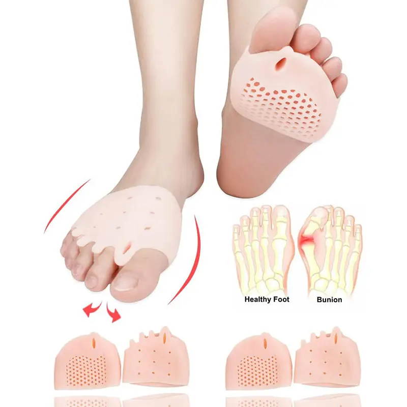Metatarsal Pads, Toe Separators, Soft Gel Bunion Corrector Cushion, Toe Spacers, Breathable&Reusable, Idea for Mortons Neuroma, Diabetic Feet, Hammer Toe, Blisters, Rapid Relief Insoles Footwear