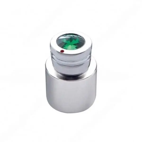 United Pacific 21788 Volume & Squelch CB Knobs, Chrome with Diamond In Green