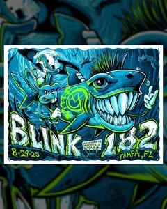 The Missionary Impossible Tour 2025 Poster — Blink-182