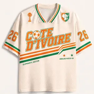 Côte D'Ivoire Soccer Jersey, Ivory Coast Retro Shirt, Custom Name Number Jersey, Elephants Football Fan Gift