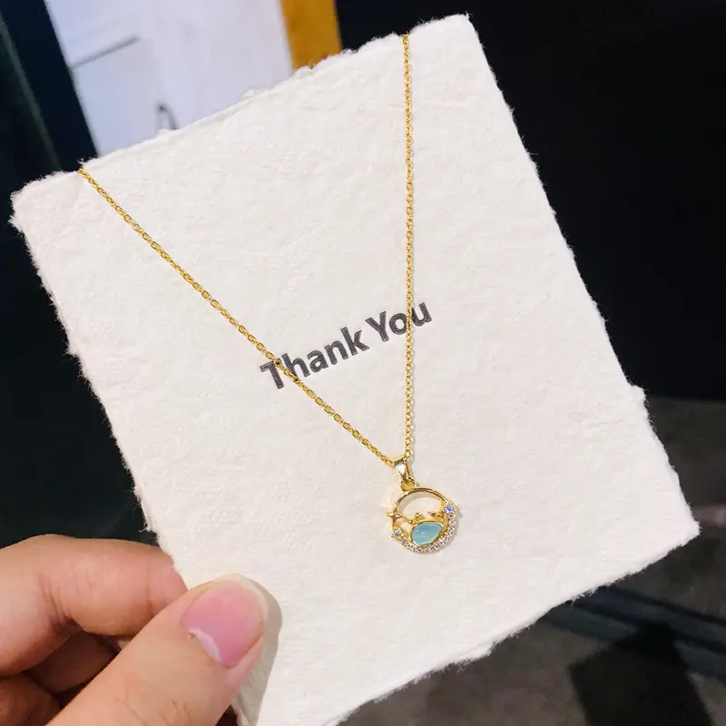 D10 gold and blue little dolphin