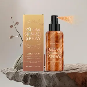 Glow Shimmer Body Spray, Light and Luminous Finish Body Spray, Even Application Shimmering Spray, Radiant Luminous Shimmer, Body Makeup for Women & Girls, Cosmetic, Body Glitter Spray