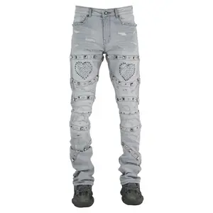 "Amore" Stacked Denim - Grey