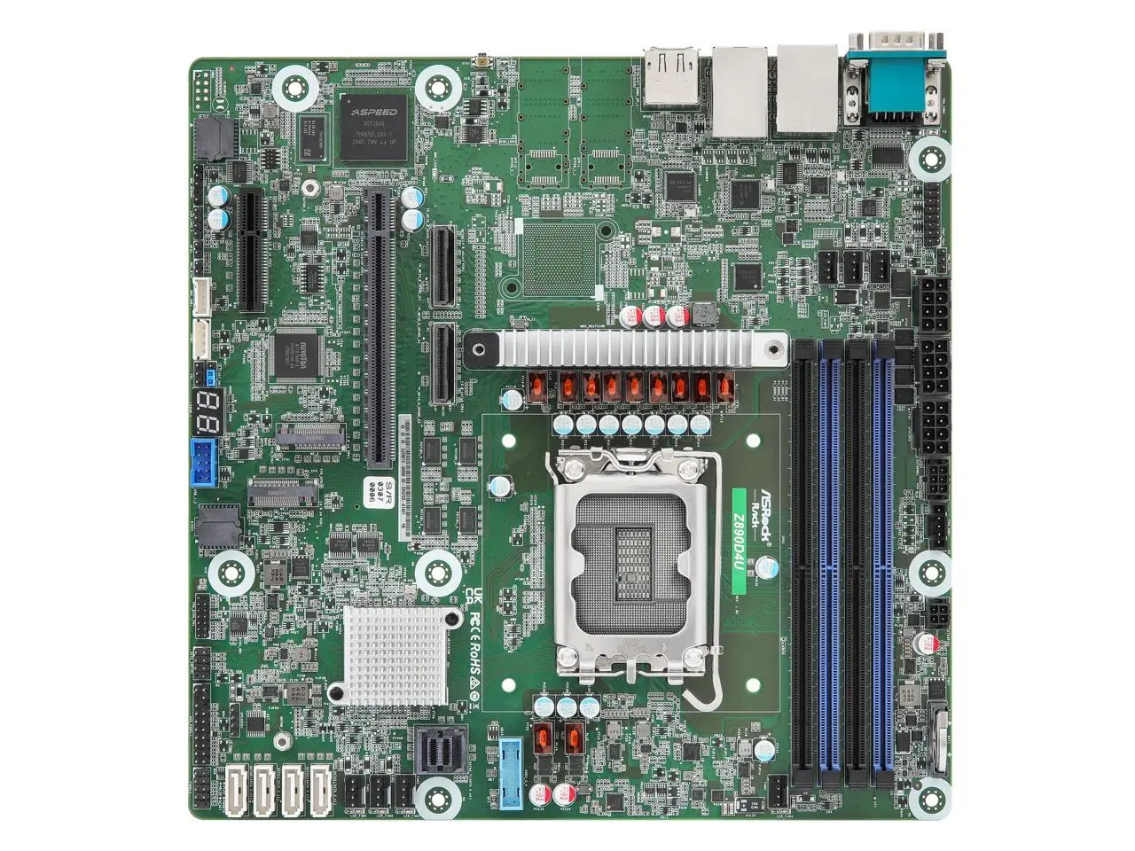 Asrock Rack Z890D4U Micro-ATX Server Motherboard Single Socket (LGA 1851) Intel® Core™ Ultra Desktop Processors (Series 2)