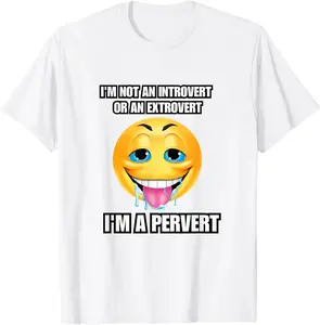 I'm not an introvert or an extrovert I'm a pervert T-Shirt Classic Cotton, Adult funny T-shirt, Gift for Woman and Man