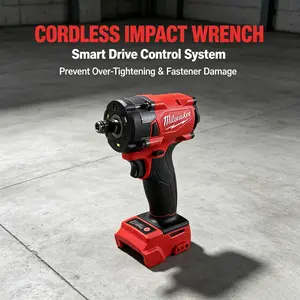 Milwaukee 18V 1/2" Multi-Fit Impact Wrench, 300N·m Torque, 0-2400 RPM. Versatile Tool for Auto Shops, Construction Sites & Workshop Repairs.