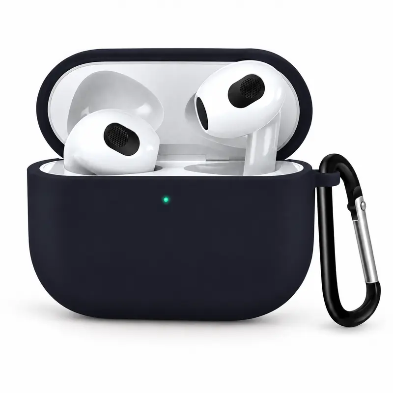 Entronix Soft Silicone Earbud Protective Cover for AirPods 1st-5th Gen & Pro, TPU Soft Bumper Case with All Controls and Sensors Cutouts, Comfy Grip for Slip Prevention, Secure Fit, 12-Month Protection, Portable Wearable Phone Accessory