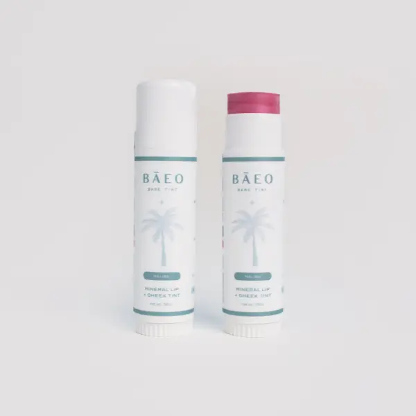 Bāeo Bare Tint "Malibu" - Nourishing Multi-Use Lip & Cheek Tint with Dewy Finish & Radiant Glow for All Skin Tones
