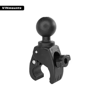 VINmounts 1.5 Inch Ball Head Small Mouth Clamp Mount Base Fits 0.63''-1.81'' Round Tube & Rail Easy Install Stable Secure Corrosion-Resistant Holder Compatible with 1.5 Inch Ball Double Socket Arm