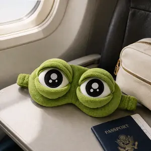 3D Frog Eye Mask, Soft Cute 3D Shaping Cartoon Eyeshade, Hypoallergenic Portable Blindfold for Travel Napping, Whimsical Sleep Gift for Adults tiktokshopspringglowup