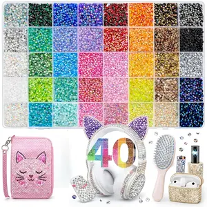 #Summervibes 3mm/4mm/5mm Jelly Rhinestones -  Resin Flatback Gems for Nail Art, Crafting, Diamond Painting. Includes Tweezers & Pick up Pen & Gifted Tools for Shoes, Jewelry, Bedazzler Kit.